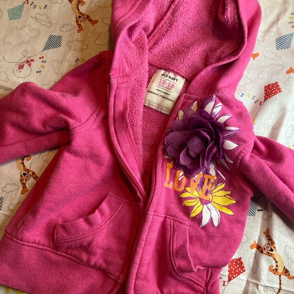 SUPER CUTE OLD NAVY FLOWER TODDLER HOODIE!💖